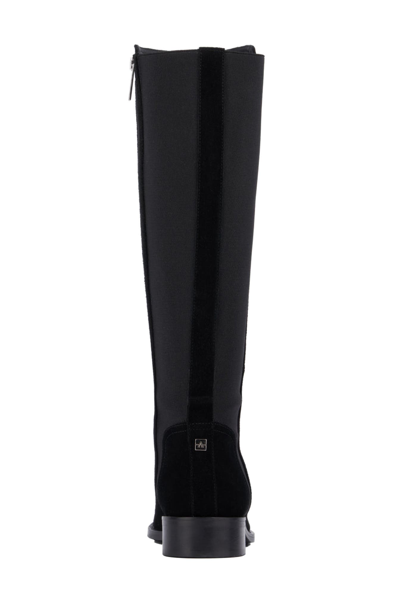 Aquatalia Nolita Weatherproof Knee High Boot, Alternate, color, Black Suede