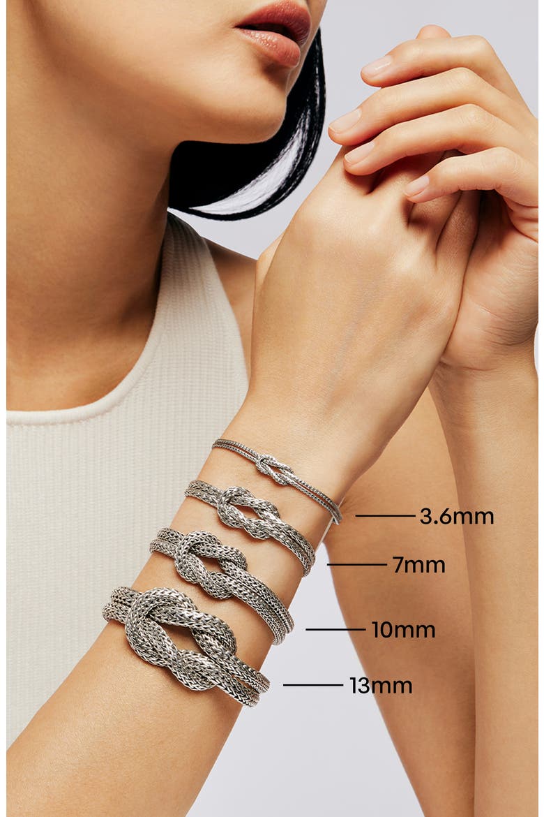 Love Knot Bracelet, 10mm, Alternate, color, SILVER