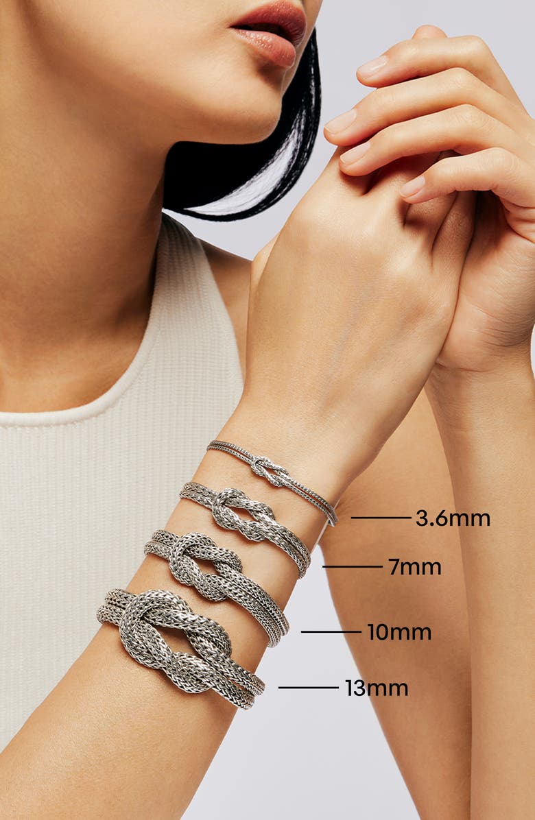 John Hardy Love Knot Bracelet, 10mm, Alternate, color, Silver