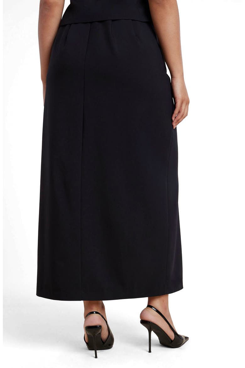Buttoned Maxi Column Skirt, Alternate, color, BLACK ONYX