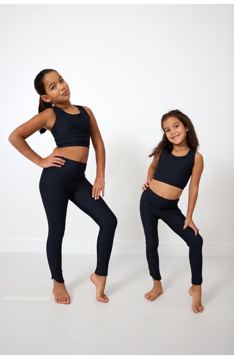 Courtside Kids Crop Top, Alternate, color, Black