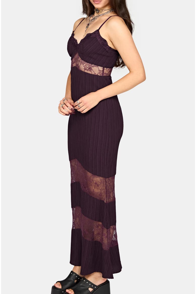 Fenella Lace Insert Cami Maxi Dress, Alternate, color, Purple