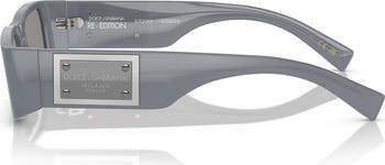 55mm Polarized Rectangular Sunglasses