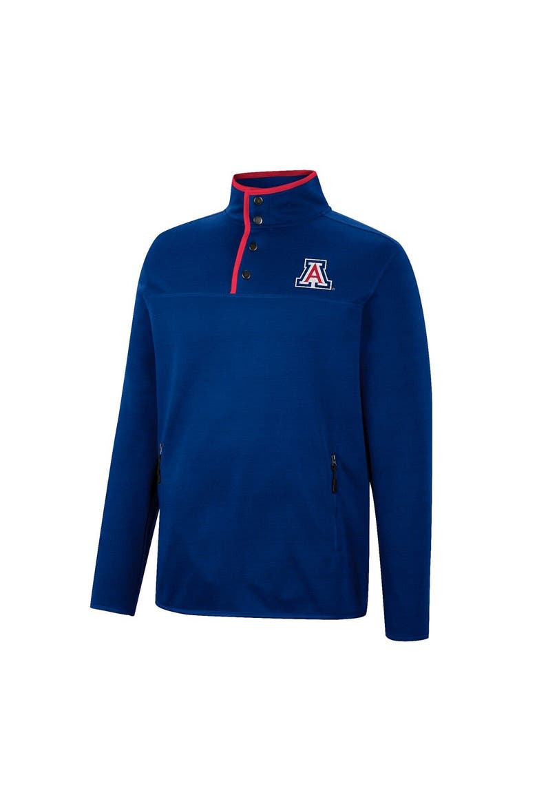 Men's Colosseum Navy Arizona Wildcats Rebound Quarter-Snap Jacket, Alternate, color, Navy