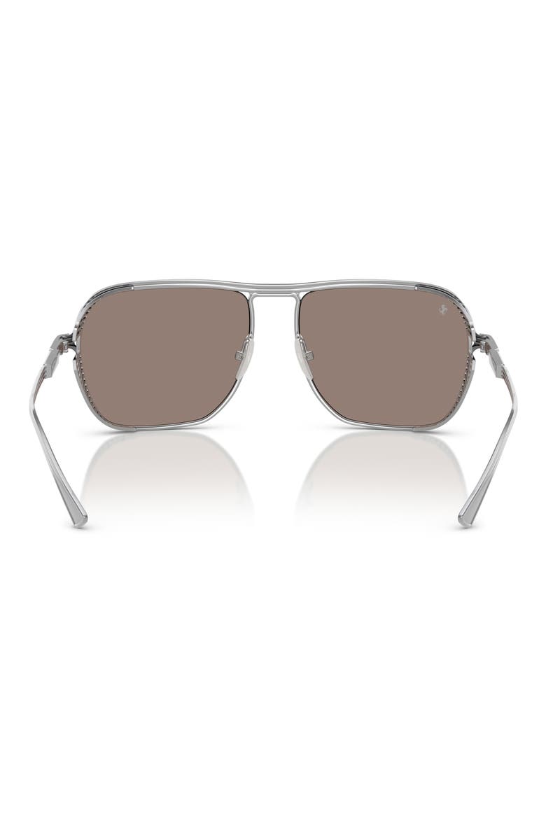 59mm Square Sunglasses, Alternate, color, SILVER / REAL WHITE GOLD