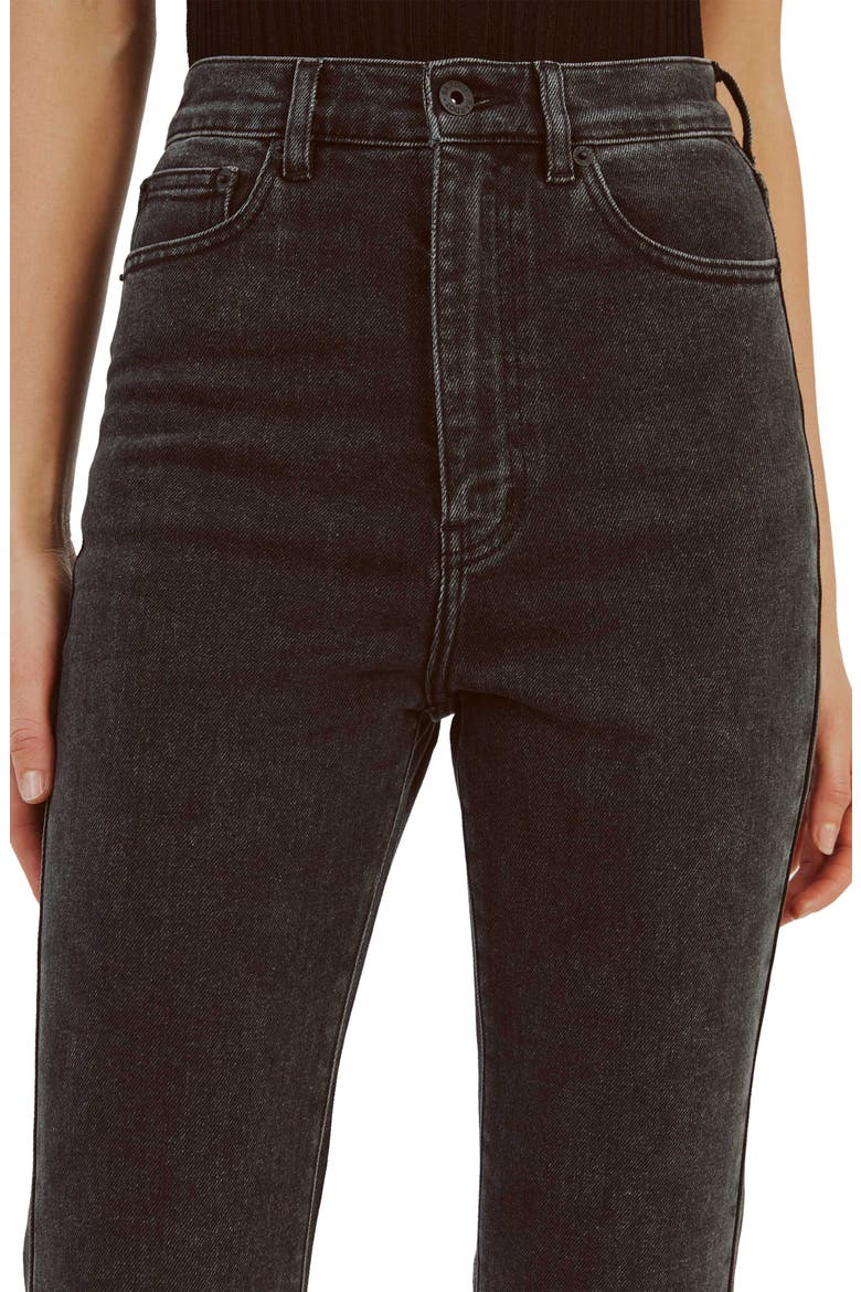 Heidi High Waist Flare Crop Jeans, Alternate, color, WASHED BLACK