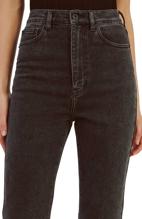 Bardot Heidi High Waist Flare Crop Jeans In Brown