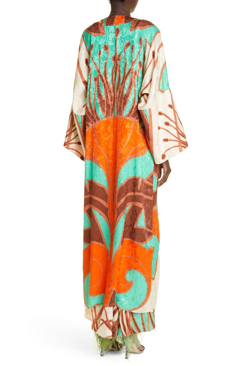 Johanna Ortiz Tropical Pea Romance Floral Jacquard Duster, Alternate, color, 