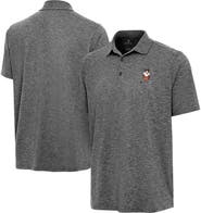 ANTIGUA Men's Antigua Heather Black Clemson Tigers Golfer Par 3 Polo