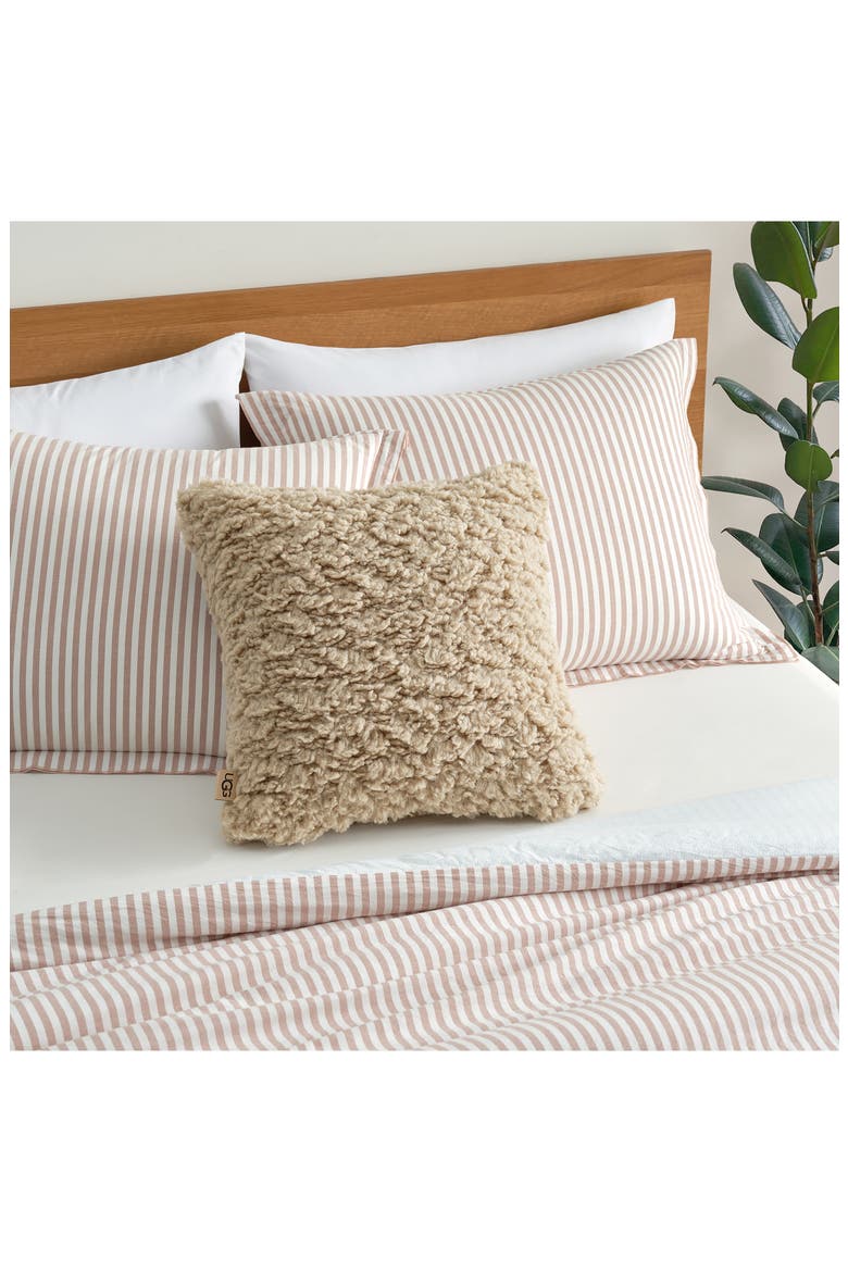 Shira Fleece Accent Pillow, Alternate, color, MUSTARD SEED
