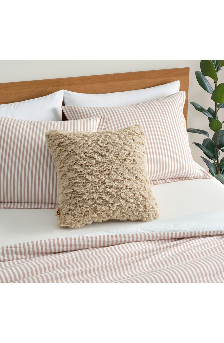 UGG<sup>®</sup> Shira Fleece Accent Pillow, Alternate, color, Mustard Seed