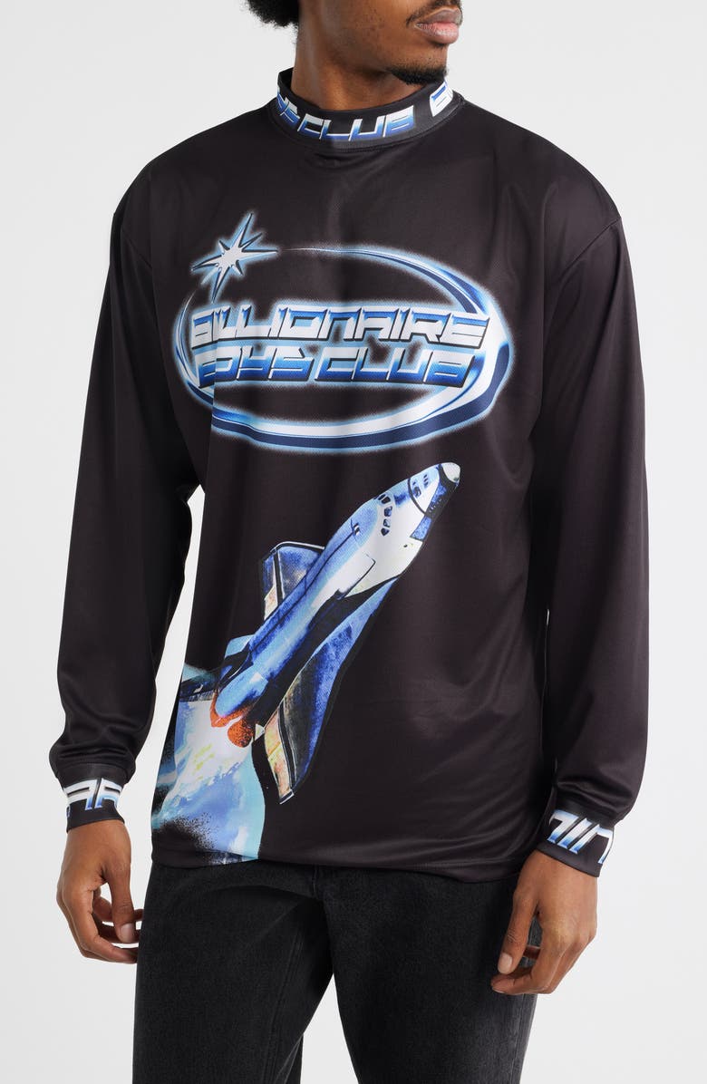 Billionaire Boys Club Discover Long Sleeve Jersey Shirt, Main, color, Black