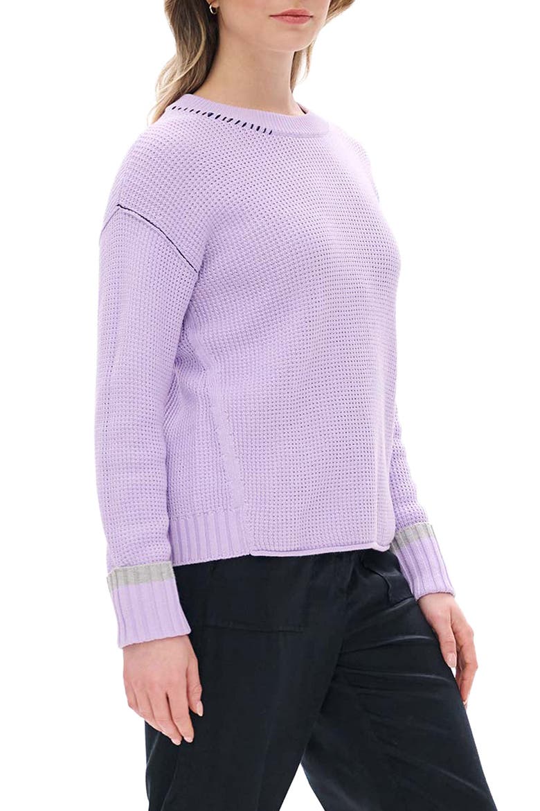 Waffle Knit Sweater, Alternate, color, LIGHT LILAC