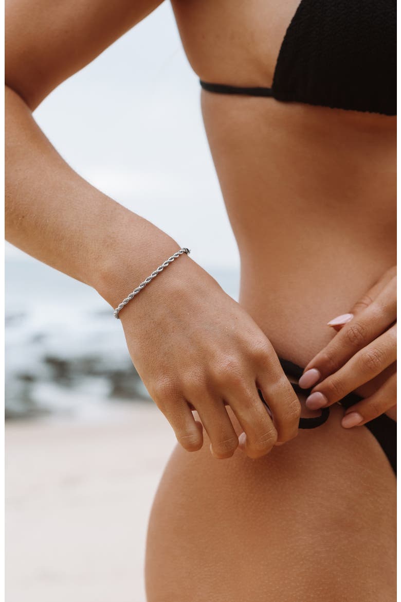 Calvi Rope Chain Bracelet, Alternate, color, Silver