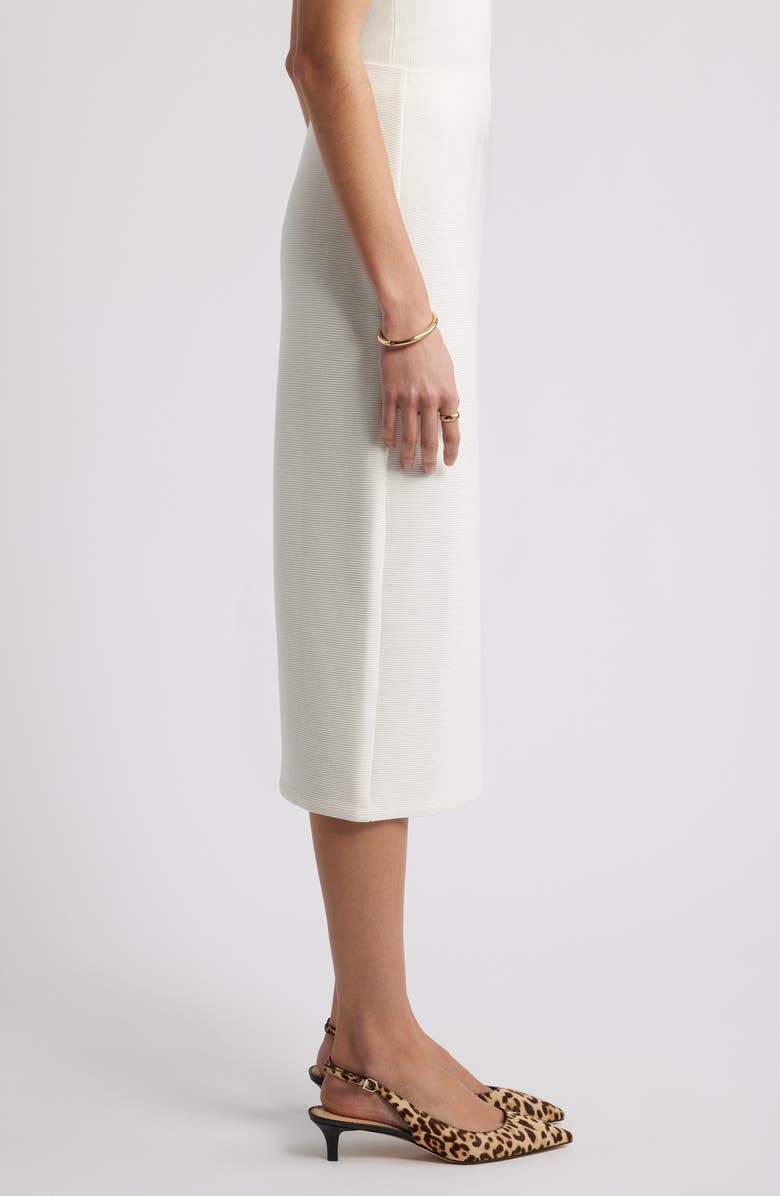 Caslon<sup>®</sup> Ottoman Knit Midi Skirt, Alternate, color, White Hot