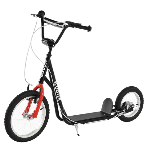 Teens Youth Kick Scooter with Adjustable Handlebar, Dual Brakes, Inflatable Wheels