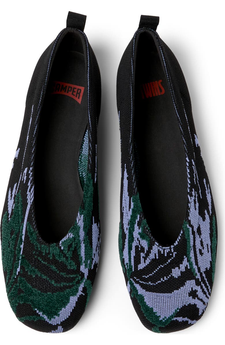 Camper Casi Myra Knit Flat, Alternate, color, Multi Black/ Green