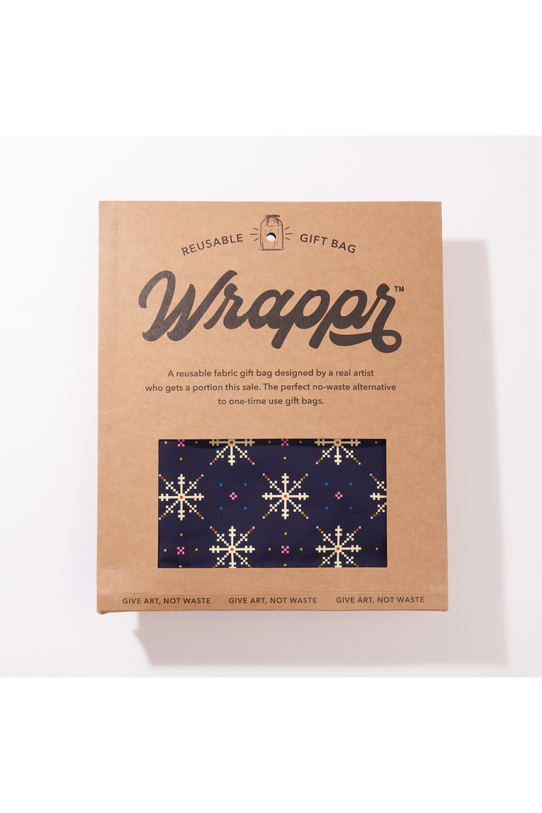 Fabric Gift Bag by Kelsey Weigl | 22", Cotton, Alternate, color, Black
