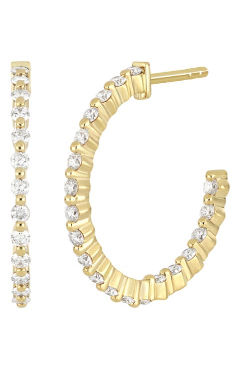Liora Diamond Inside Out Hoop Earrings (Nordstrom Exclusive)