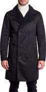 PAISLEY & GRAY Double Breasted Faux Shearling Lined Overcoat