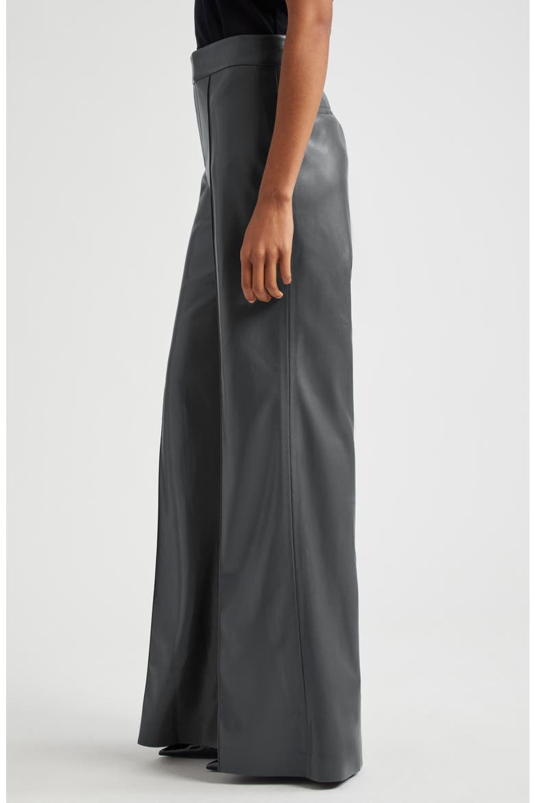 Dylan High Waist Faux Leather Flare Leg Pants, Alternate, color, CHARCOAL