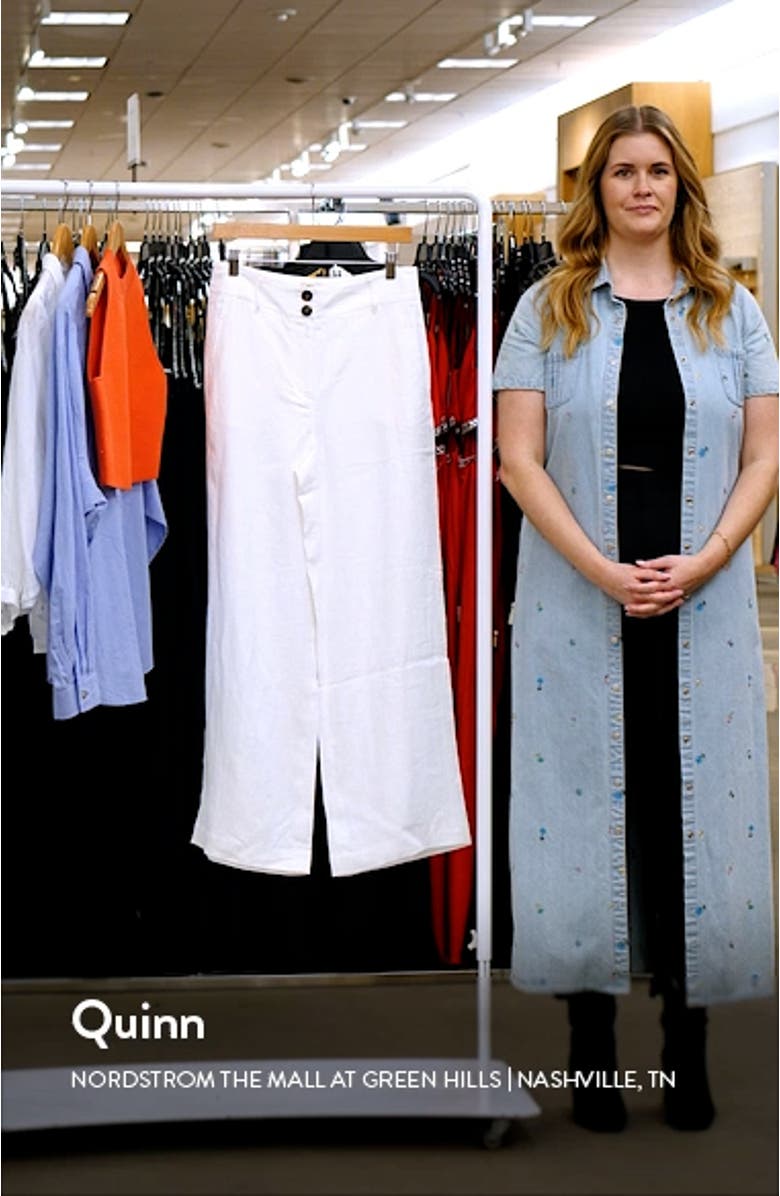 Westbourne Wide Leg Linen Trousers, sales video thumbnail