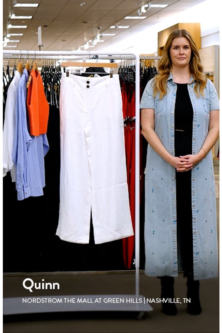 Westbourne Wide Leg Linen Trousers video