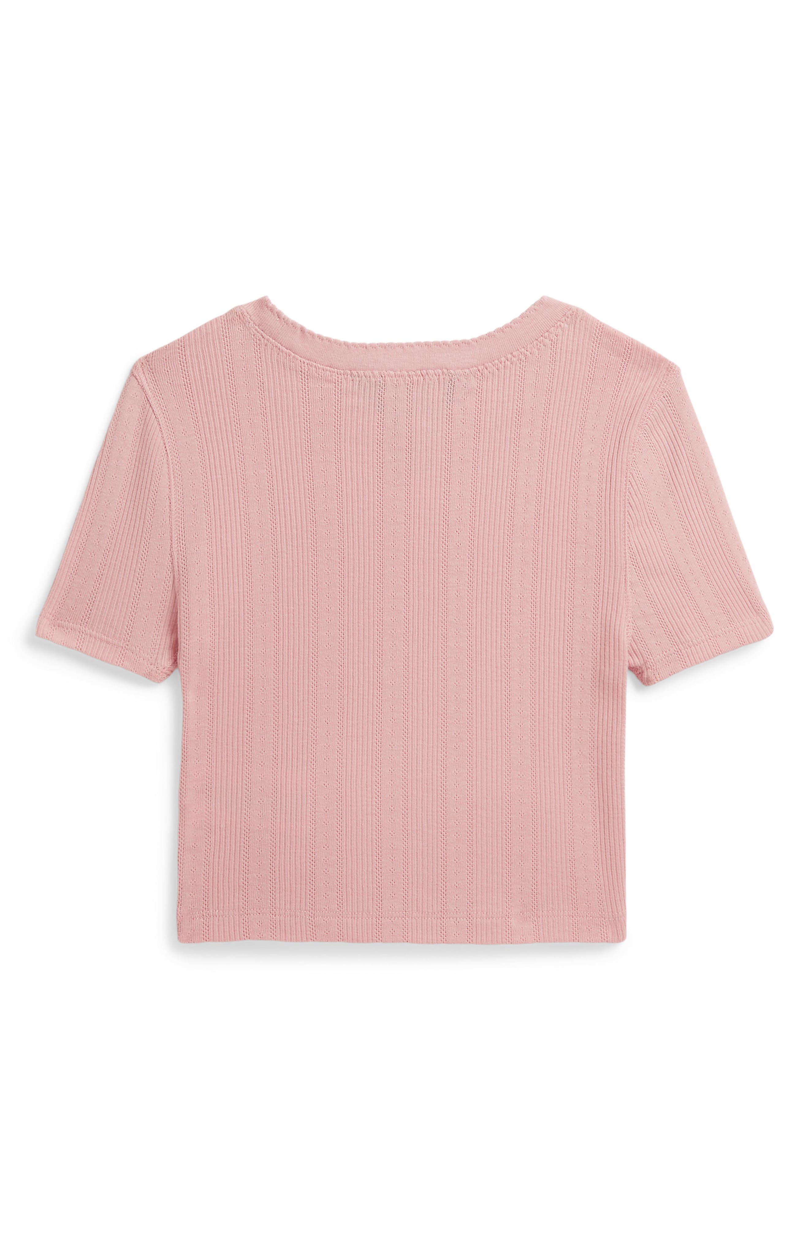 Детские Polo Ralph Lauren Kids' Pointelle Knit Short Sleeve Top — фото 2