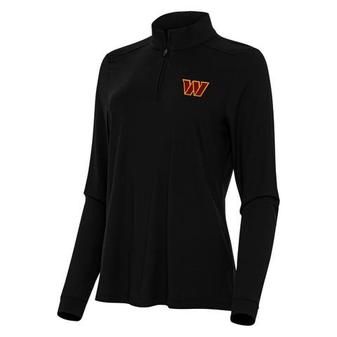 Women
s Antigua  Black Washington Commanders Intent Quarter-Zip Sweatshirt