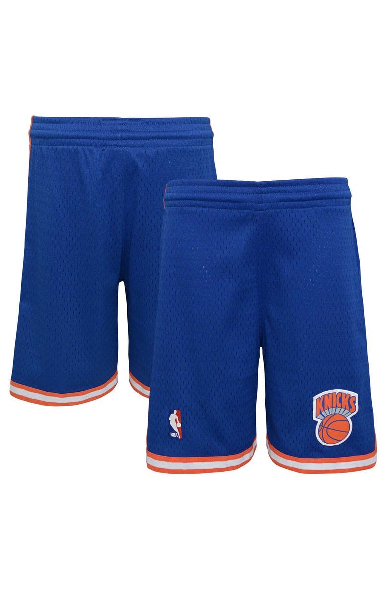 Mitchell & Ness Youth Mitchell & Ness Blue New York Knicks Hardwood Classics Swingman Shorts, Main, color, Royal