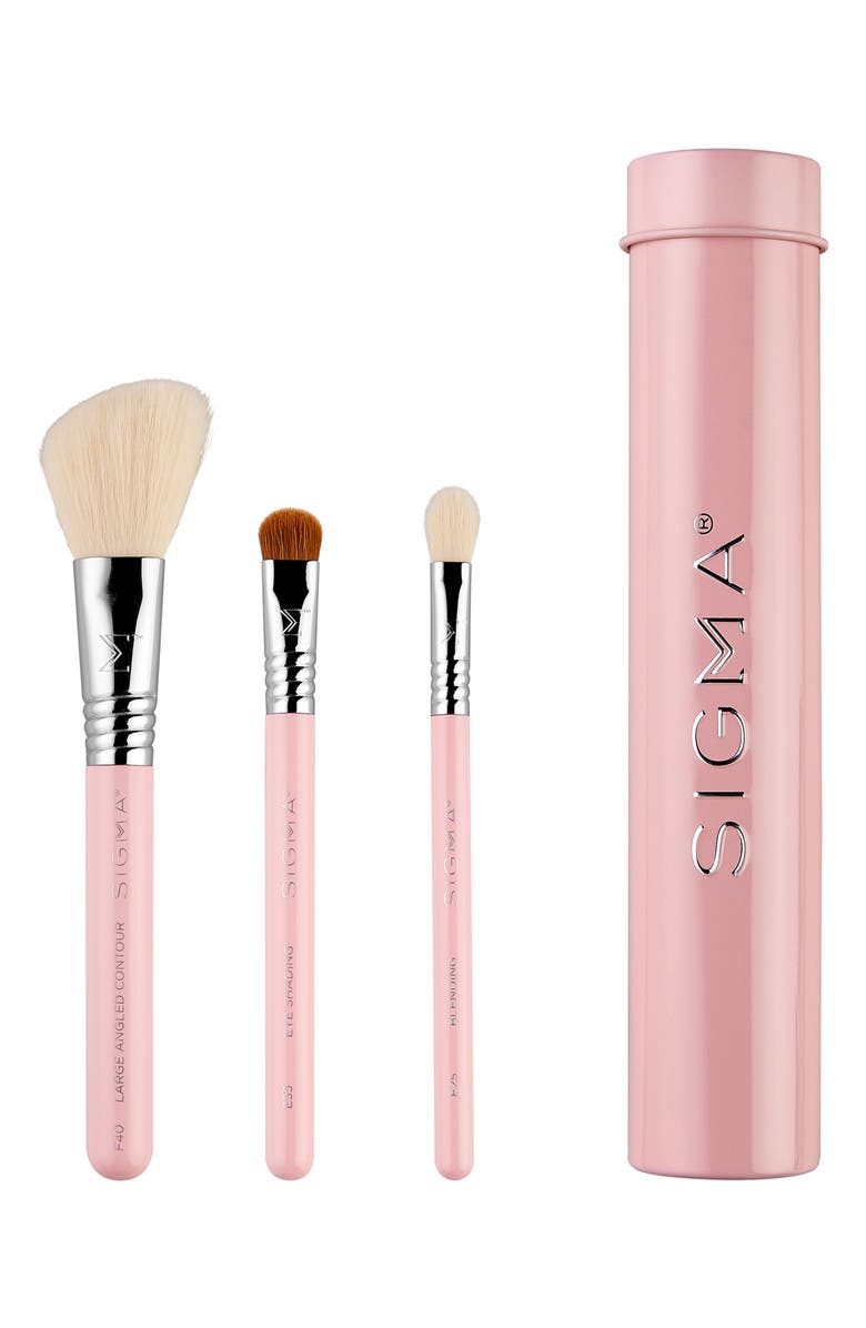 Sigma Beauty Essential Trio Light Pink Travel Size Brush Set, Main, color,