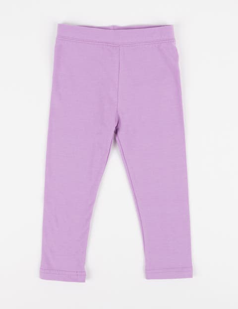 Girls Cotton Leggings, Solid Colors