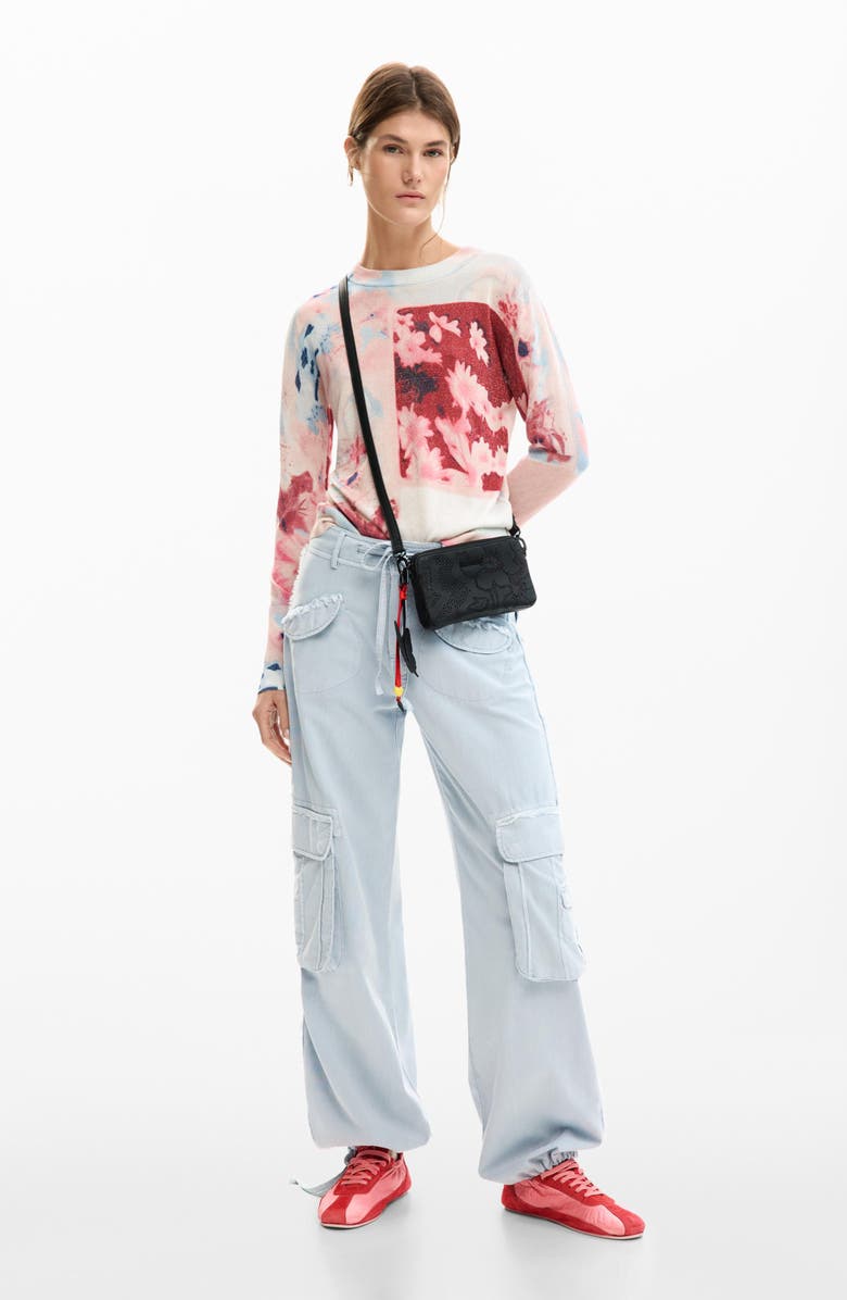 Desigual Fine Gauge Pullover, Alternate, color, Pink