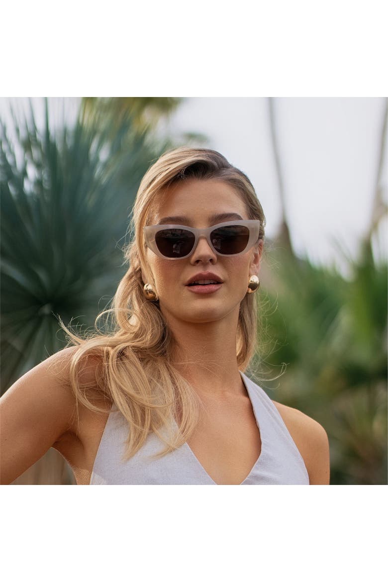 Evelyn - 50mm Cat-Eye Polarized Sunglasses, Alternate, color, Pearl Beige