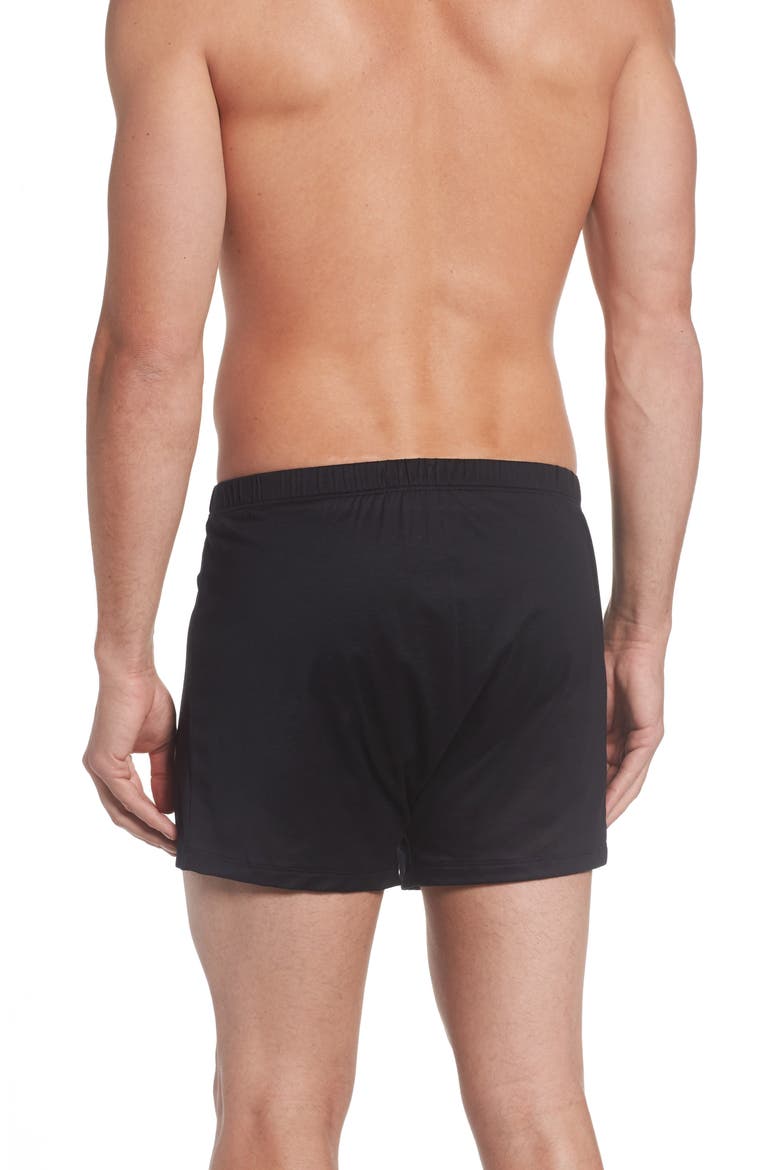 Cotton Sporty Button Fly Cotton Boxer, Alternate, color, BLACK