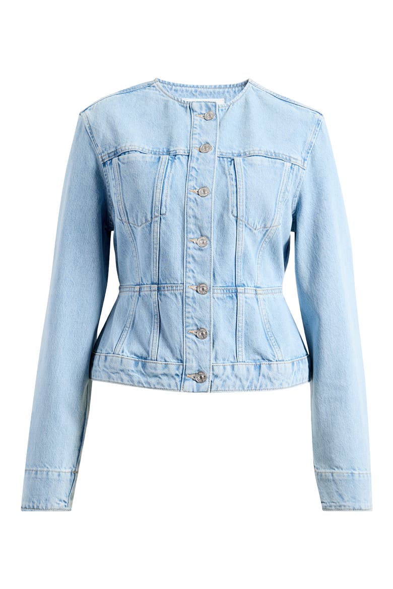 Isara Denim Jacket, Alternate, color, FLOWERS