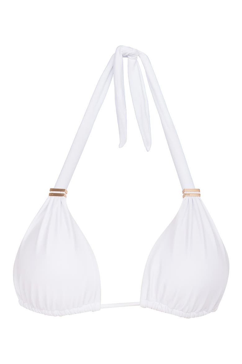 Bia Tube Halter Bikini Top, Alternate, color, WHITE