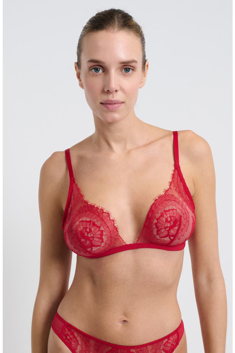 Iconique Triangle Bra, Alternate, color, RED