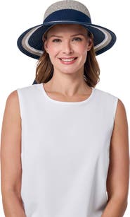 Coolibar Women's Clara Sun Hat with Ribbon, UPF 50+ Sun Protection