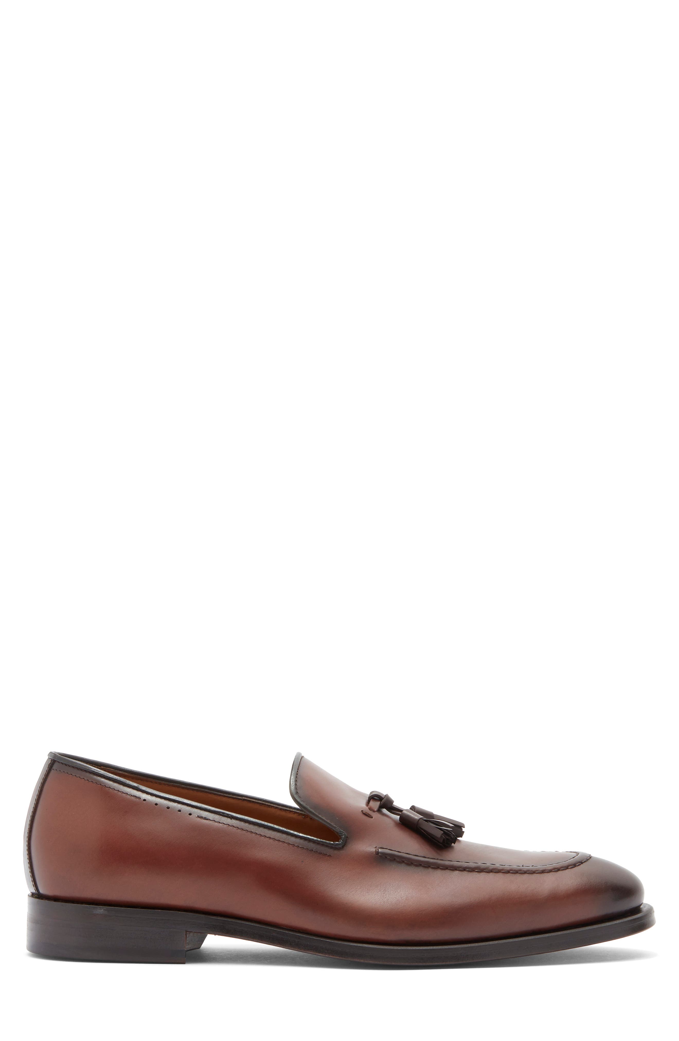 ANTONIO MAURIZI Tassel Loafer, Alternate, color, Mahogany