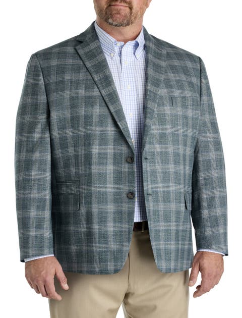 Big & Tall Plaid Sport Coat