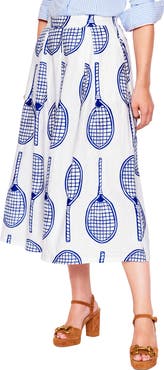 Boden Verity Linen Midi Skirt