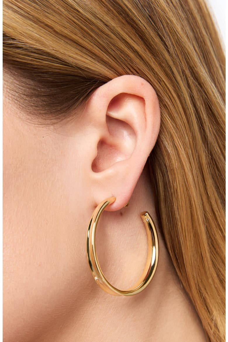 Wade Large Hoop Earrings, Alternate, color, GOLD
