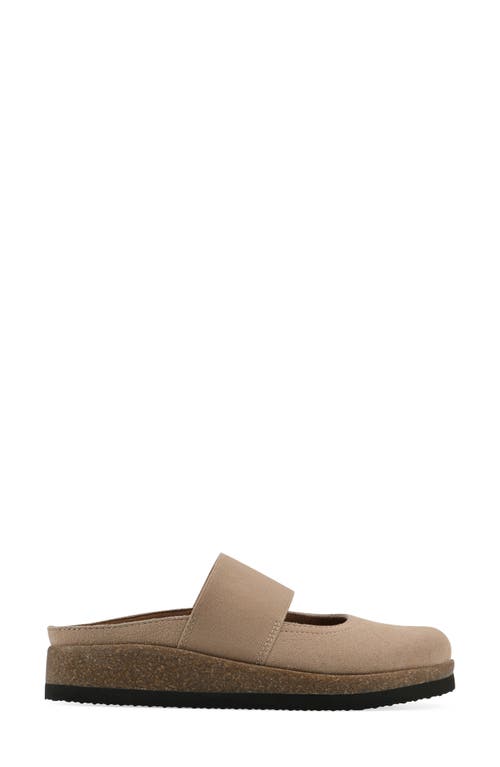 White Mountain Footwear Bassi Wedge Mule In Beach Wood Suede