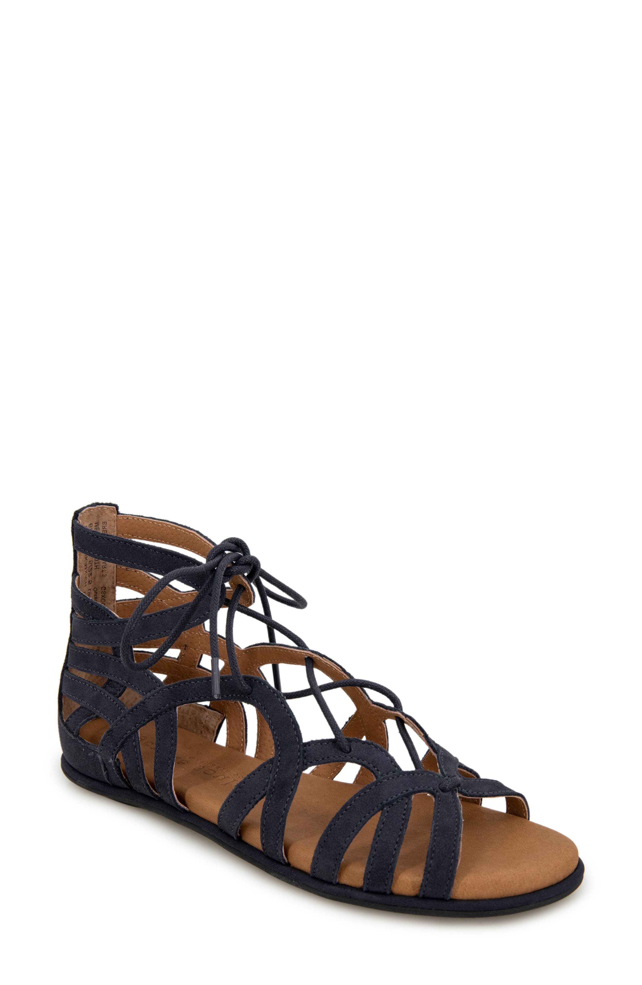 Gentle Souls by Kenneth Cole 'Break My Heart 3' Cage Sandal, Main, color, Navy