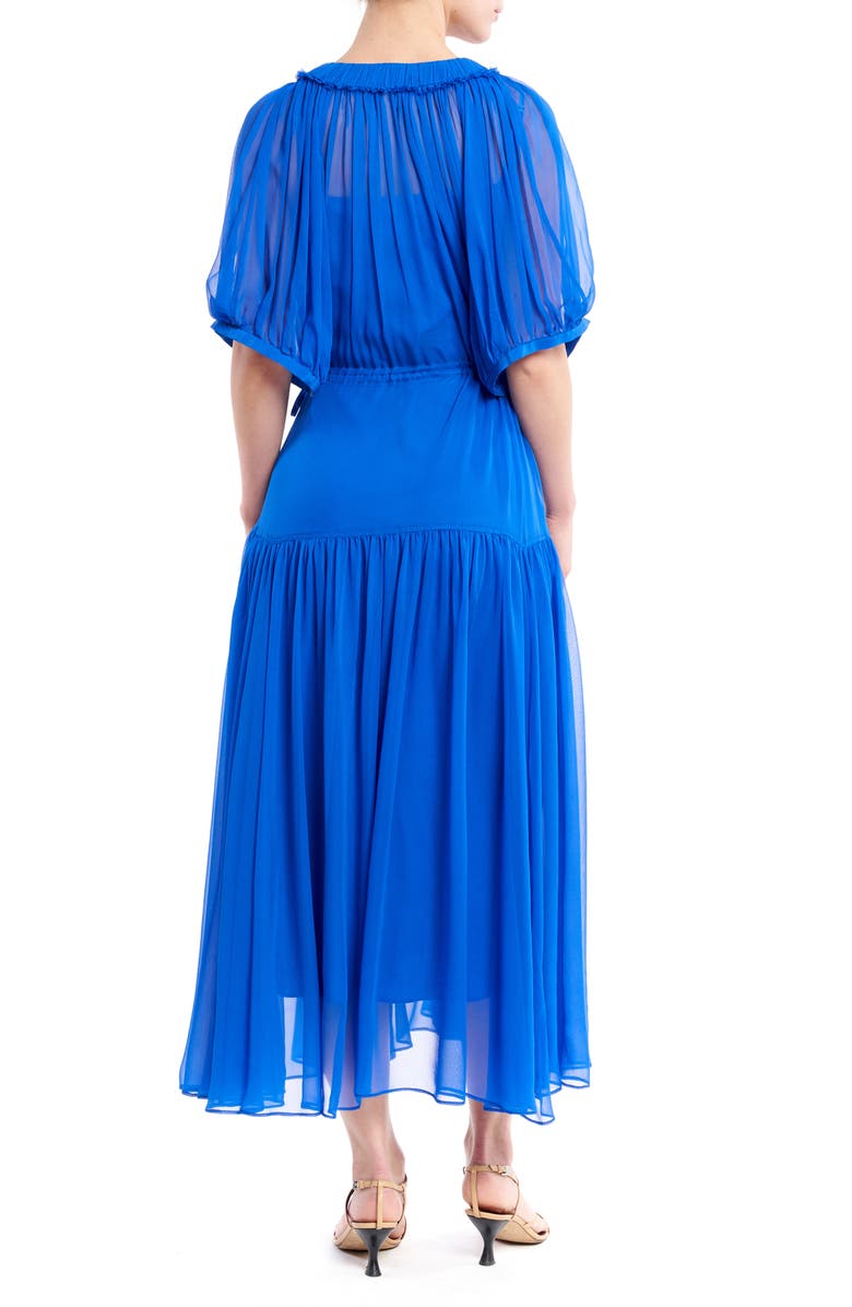 La Ligne Shirred V-Neck Dress, Alternate, color, 