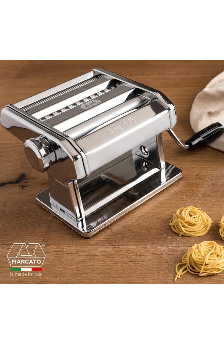 Marcato Atlas Ampia 150 Pasta Machine, Made In Italy, Silver, Alternate, color, 