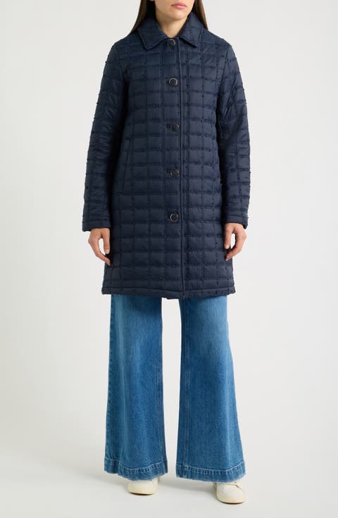 Boucle Quilted Longline Jacket