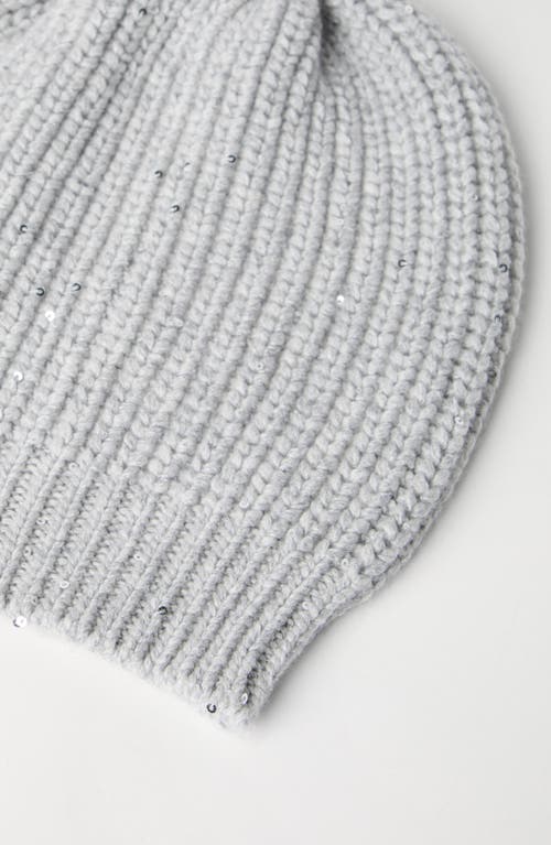 Brunello Cucinelli Cashmere And Silk Beanie In Pebble