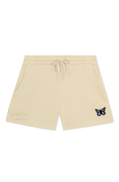 Dalix Womens Butterfly Midweight Washed Fleece Shorts In Brown